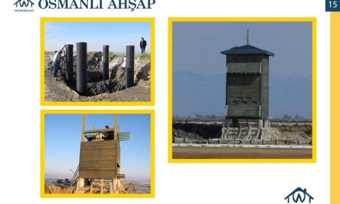Özel tasarım ahşap gözetleme kuleleri ve kulübeleri.